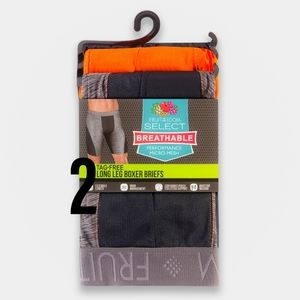 FOL Select Mens Performance Boxer Briefs 2pr S New